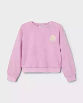 Толстовка для девочки с длинными рукавами name it, розовый