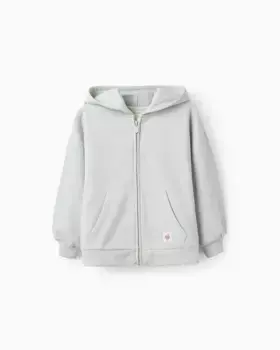 Толстовка для девочки с капюшоном и застежкой-молнией Zippy, зеленый