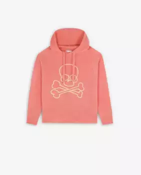 Толстовка для девочки с капюшоном и завязками Scalpers, коралловый