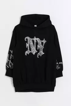 Толстовка для девочки украшенная пайетками River Island, черный