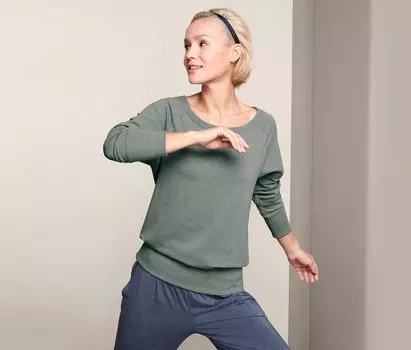 Толстовка для йоги Tchibo, серо-зеленый