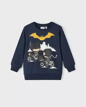 Толстовка для мальчика BATMAN с 3D деталями name it, темно-синий
