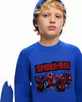 Толстовка для мальчика «Человек-паук» Desigual, синий