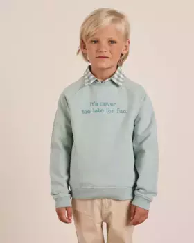 Толстовка для мальчика из плюшевой ткани зеленого цвета Dadati