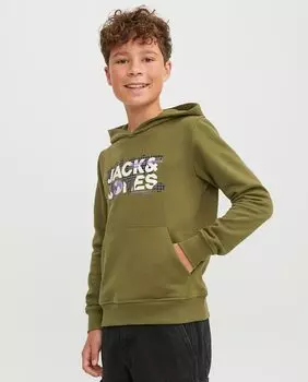 Толстовка для мальчика Jack & Jones, темно-зеленый