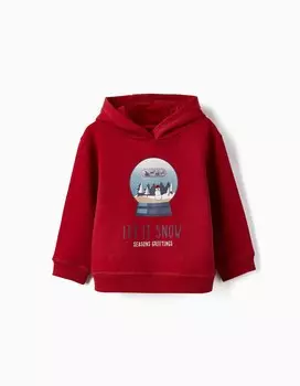 Толстовка для мальчика рождественского красного цвета Zippy, красный