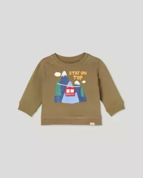 Толстовка для мальчика с 3D-принтом канатной дороги Baby El Corte Ingls, зеленый