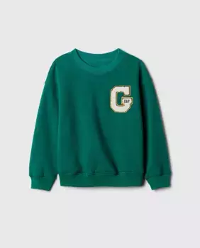 Толстовка для мальчика с длинными рукавами без капюшона с логотипом бренда Gap, зеленый
