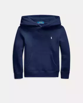 Толстовка для мальчика с капюшоном и вышитой лошадкой Polo Ralph Lauren, темно-синий