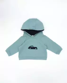 Толстовка для мальчика с капюшоном и нашивкой спереди Fina Ejerique, цвет Verde Agua