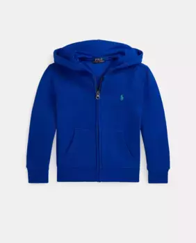 Толстовка для мальчика с капюшоном и вышитой лошадкой Polo Ralph Lauren, индиго/синий