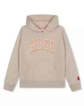 Толстовка для мальчика с капюшоном и карманом-кенгуру Hugo, бежевый