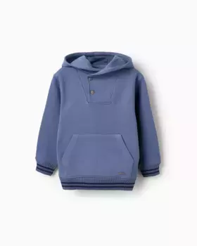 Толстовка для мальчика с капюшоном и карманом-кенгуру Zippy, синий