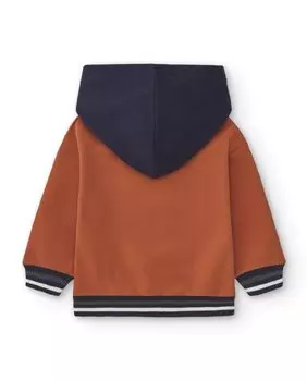 Толстовка для мальчика с капюшоном и рисунком спереди Charanga, оранжевый