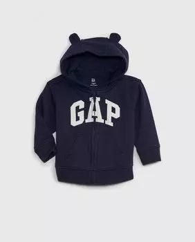 Толстовка для мальчика с капюшоном на молнии Gap, темно-синий