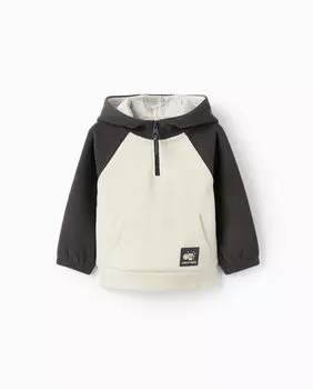 Толстовка для мальчика с карманом и капюшоном Zippy, темно-серый