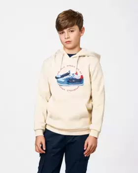 Толстовка для мальчика с карманом кенгуру Spagnolo, бежевый