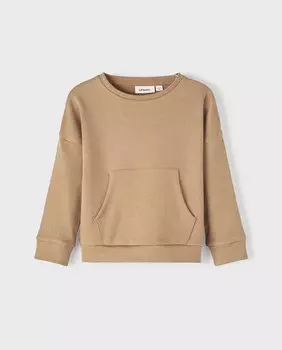 Толстовка для мальчика с карманом Lil Atelier, бежевый