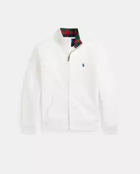 Толстовка для мальчика с клетчатым воротником и молнией Polo Ralph Lauren, цвет Crudo