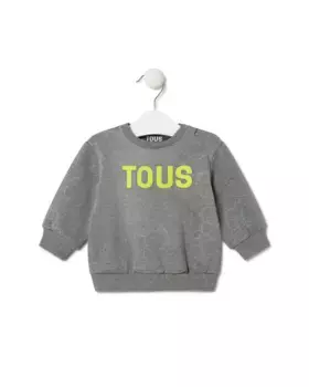 Толстовка для мальчика с контурным мишкой Bold Bear Tous, серый