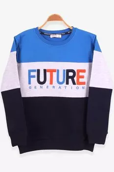 Толстовка для мальчика с красочной вышивкой Saks Blue (7–12 лет) Breeze