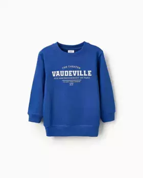 Толстовка для мальчика с круглым вырезом и принтом спереди Zippy, синий