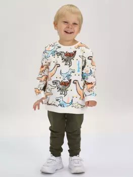 Толстовка для мальчика с круглым вырезом и низ спортивного костюма с принтом, упаковка из 2 шт. LUGG BABY, экрю