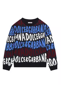 Толстовка для мальчика с логотипом Dolce&Gabbana, синий