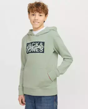 Толстовка для мальчика с логотипом спереди Jack & Jones, светло-зеленый