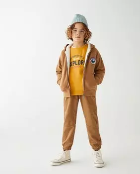 Толстовка для мальчика с однотонным капюшоном El Corte Ingls