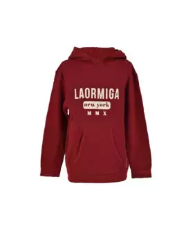 Толстовка для мальчика с передним карманом и напечатанным рисунком La Ormiga, коричневый