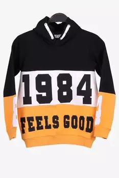 Толстовка для мальчика с принтом, черная (8–14 лет) Breeze