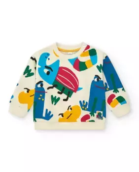 Толстовка для мальчика с принтом и круглым вырезом Tuc tuc, многоцветный