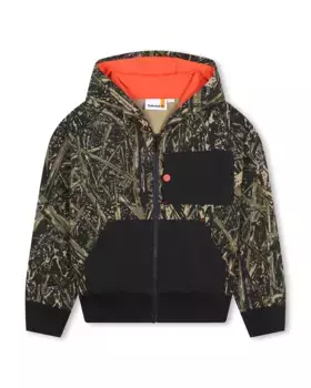 Толстовка для мальчика с принтом, капюшоном и застежкой-молнией Timberland, мультиколор