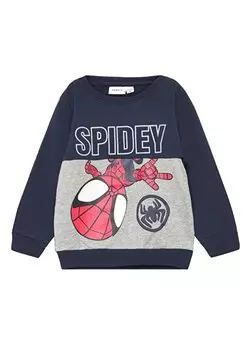 Толстовка для мальчика темно-синего цвета NMMJUBI SPIDEY SWEAT UNB MAR Name t, темно-синий