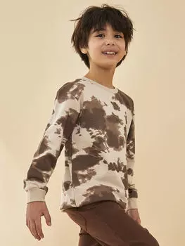 Толстовка для мальчиков с круглым вырезом и узором с длинными рукавами LCW Kids