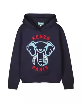 Толстовка для мальчиков с вышивкой спереди Kenzo Kids, бирюзовый