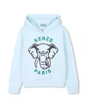 Толстовка для мальчиков с вышивкой спереди Kenzo Kids, голубой