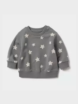 Толстовка для малышей с рисунком Uniqlo, цвет 07 серый