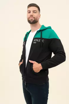 Толстовка для отдыха Budmil, черный/зеленый