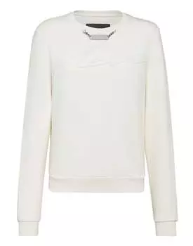 Толстовка для отдыха LS с вышивкой Signature PHILIPP PLEIN, кремовый