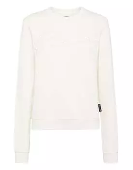 Толстовка для отдыха LS с вышивкой Signature PHILIPP PLEIN, кремовый