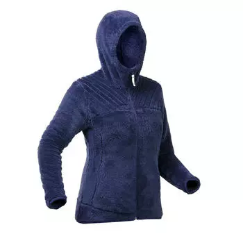Толстовка для походов флисовая женская Quechua SH500 Ultra-Warm, синий