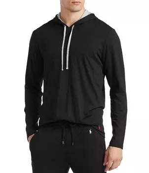 Толстовка для сна с длинными рукавами Polo Ralph Lauren Supreme Comfort, черный