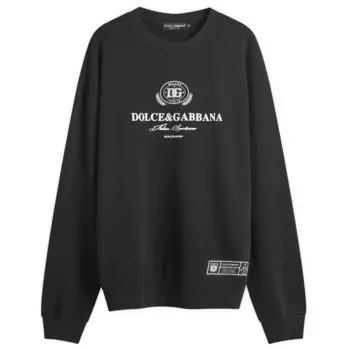 Толстовка Dolce & Gabbana College Logo Crew Neck Sweatshirt, черный