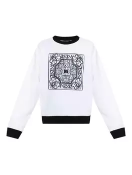Толстовка Dolce & Gabbana с принтом в стиле барокко, белый