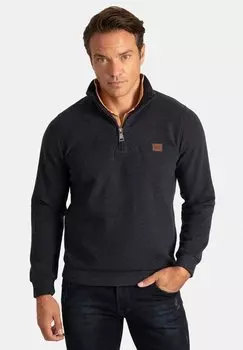 Толстовка Double Neck Half Zip Sweatshirt Jacey Quinn, индиго