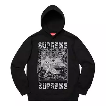 Толстовка doves hoodie 'black' Supreme, черный
