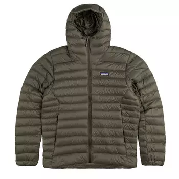 Толстовка down sweater hoodie Patagonia, зеленый