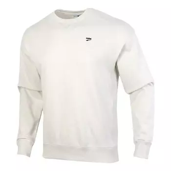 Толстовка downtown crew casual round neck pullover long sleeves gray Puma, серый